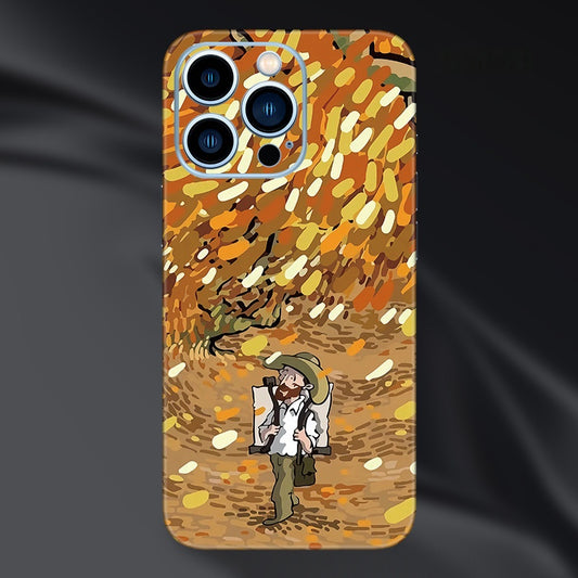 Van Gogh Walking in the Lamplight iPhone Case