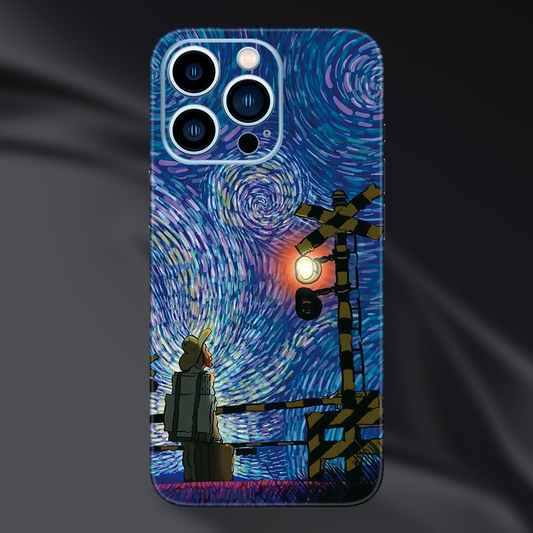 Gazing at the Stars by the Railway iPhone Case