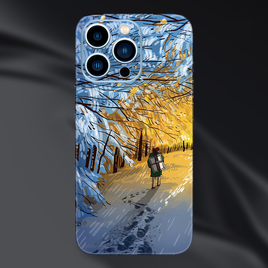 Van Gogh's Back in the Snow iPhone Case